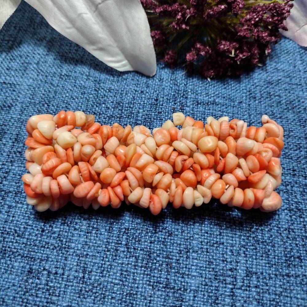 Coral Color Shell Bracelet - Picture 3 of 4